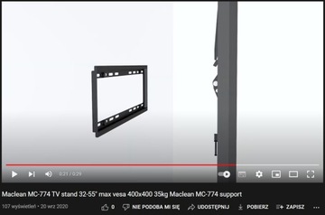 НАКЛОННОЕ КРЕПЛЕНИЕ ДЛЯ ТЕЛЕВИЗОРА ВЕШАЛКА ДЛЯ ТВ до 55 ДЮЙМОВ