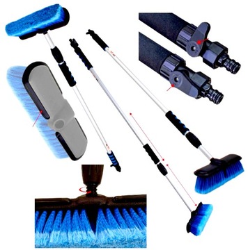 SZCZOTKA TELESKOPOWA MYCIA AUTA TIR BUS + ZAWÓR