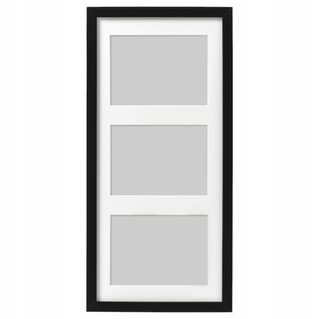 RAMKA IKEA RIBBA Ramka NA 3 ZDJĘCIA 50x23 cm CZARNY passe-partout