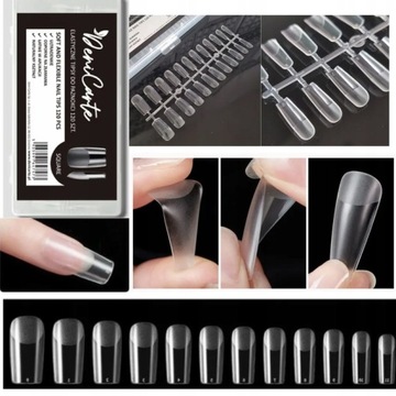 ГИБКИЙ МЯГКИЙ ГЕЛЬ FLEXI CLEAR Квадратные кончики THIN FLEXIBLE CLEAR 120