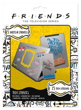 ZESTAW NAKLEJEK FRIENDS PRZYJACIELE 25 SZT GADGET DECALS