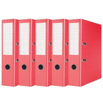 Segregator Biurowy A4 z Dźwignią Okucie 75mm Czerwony x5