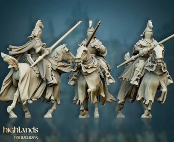 Highlands Miniatures Grail Knights Cavalry 2 модели+CMD (3 модели)