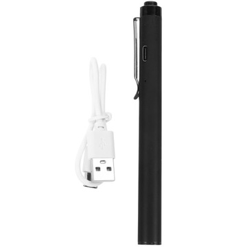 RĘCZNA LAMPA PIÓRO ŁADOWANA LAMPKA LED ZE ŹRENICĄ I LINIJKĄ