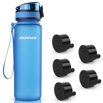 Butelka z filtrami Aquaphor City 0,5L + 5 wkładów