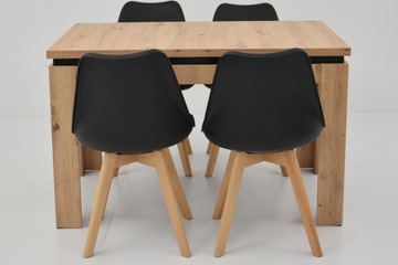 РАСШИРЯЕМЫЙ стол ARTISAN ДУБ 80x120/160 и 4 СТУЛА