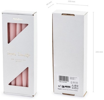 СВЕЧИ КОНУСНЫЕ НАСТОЛЬНЫЕ СВЕЧИ DIRTY PINK TRADITIONAL 24 СМ 10 ШТ.