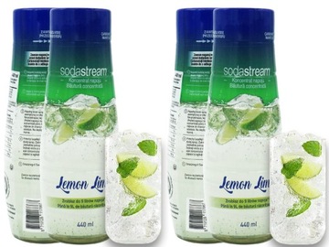 2x SYROP KONCENTRAT LEMON LIME DO SATURATORA SODASTREAM 9L NAPOJU z 440ml