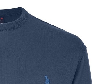 SWETER MĘSKI U KLAS - WEŁNA - KNK - JEANSOWY - M