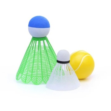 НАБОР СПОРТИВНЫХ ИГРОВ 4В1 ТЕННИС ВОЛЕЙБОЛ БАСКЕТБОЛ БАДМИНТОН ДЛЯ ДЕТЕЙ