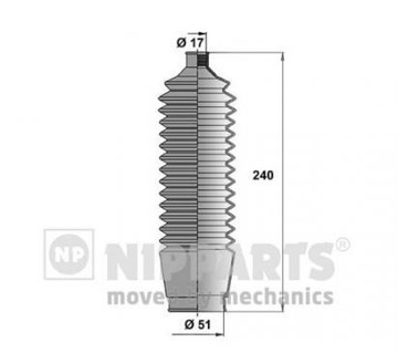 NIPPARTS MITSUBISHI чехол рулевой рейки