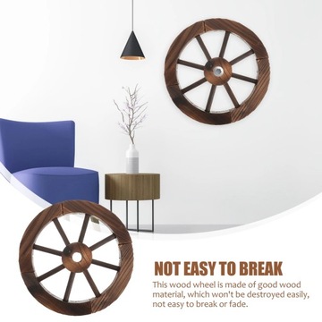 Ручная тележка с украшениями на колеса из массива дерева