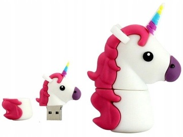 PENDRIVE USB SZYBKI FLASH DRIVE ULTRA PAMIĘĆ ZAWIESZKA PEN JEDNOROŻEC 64GB