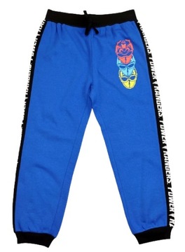 Spodnie dziecięce chłopięce dresowe dres Power Rangers r. 8 lat nadruk