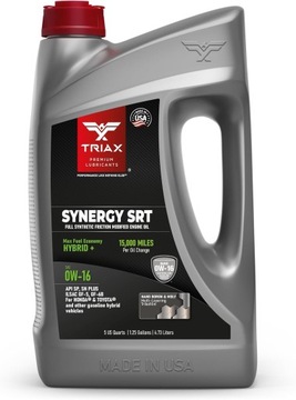 Olej silnikowy syntetyczny TRIAX Synergy SRT 0W-16 SAE do Hybryd - 0.95 L