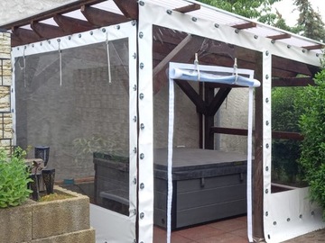 ПРОЗРАЧНЫЙ КРЕЗОН ПВХ КРЫШКА ПОКРЫТИЕ ИЗ ПЛЕНКИ ПВХ СТРОИТЕЛЬСТВО ТЕРРАСЫ