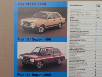 Проспект - FIAT - АССОРТИМЕНТ МОДЕЛЕЙ И ПРАЙС-ЛИСТ - 1982 г.