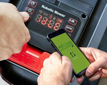 Robot Koszący Urządzenie Koszące Akumulatorowy HECHT 5605 Aplikacja 500 M2