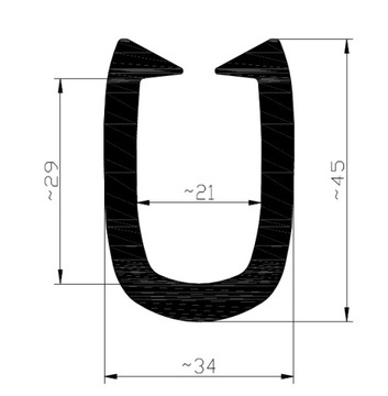Listwa Odbojowa, odbojnica do łodzi1810 SZARA 1mb