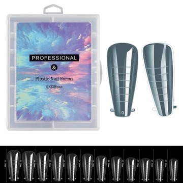 Формы-шаблоны акрилово-гелевые двойные балерины 120 шт.