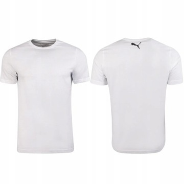 PUMA KOSZULKA MĘSKA BAWEŁNIANA T-SHIRT BLANC BASE BIAŁA BAWEŁNA ROZ.L
