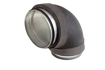 Колено изолированное с прокладкой диаметром 200/90, оцинкованное.