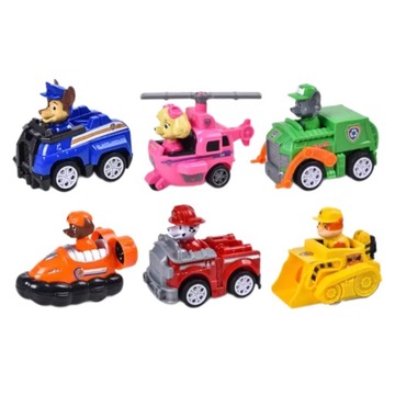 МАШИНЫ PAW PATROL АВТОМОБИЛИ СИЛОВЫЕ ТРАНСПОРТНЫЕ СРЕДСТВА 6 транспортных средств + 6 фигурок