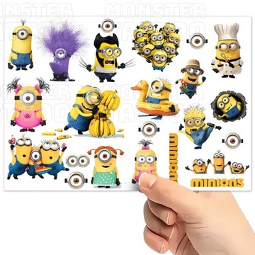 TATUAŻE TYMCZASOWE WODNE DLA DZIECI DZIECIĘCE MINIONKI WZORY SUPER JAKOŚĆ
