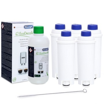 5x FILTR WODY do DELONGHI +ODKAMIENIACZ 500 zestaw