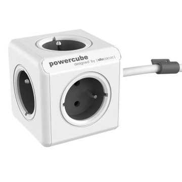 PowerCube Extended szary przew. 1.5m, 5 gniazd, DesignNest (allocacoc)