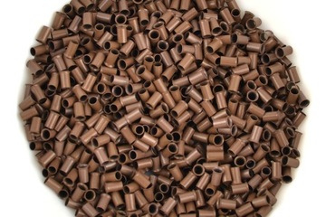 TULEJKI RINGI metalowe 100 SZTUK #11 LIGHT BROWN