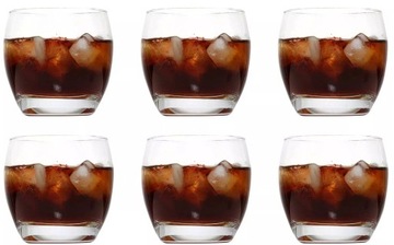 SZKLANKI 6 SZT. DO WHISKY NAPOJÓW DRINKÓW 340ML