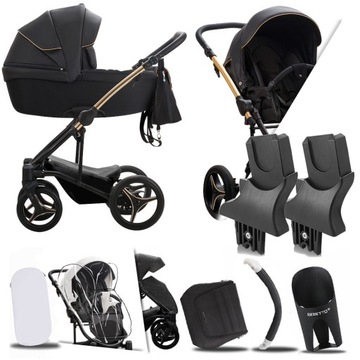 WÓZEK BEBETTO 2W1 TORINO SI 01 GOLD I + ADAPTERY
