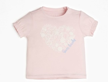 GUESS RÓŻOWA BLUZKA LOGO (3-6M)