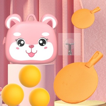 Тренер по теннису Тренировка по настольному теннису Розовый кот