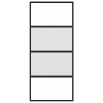 Двери раздвижные, черные, 90х205 см, закаленное стекло, алюминий