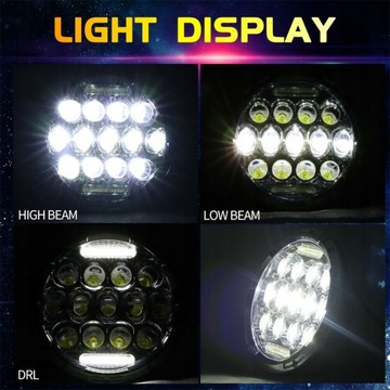 КОМПЛЕКТ ФАР МОТОЦИКЛ ПЕРЕДНИЙ ФОНАРЬ LED 7IN
