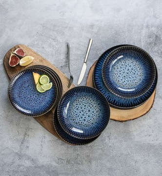 Komplet talerzy Stoneware Ceramic Cosmos