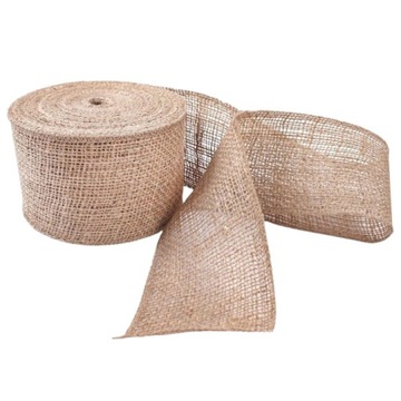 WSTĄŻKA JUTOWA 10cm/1m juta naturalna ślub wesele