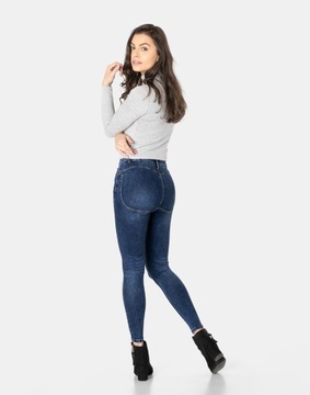 Spodnie Damskie Jeansy Rurki Push-Up Dżins 3355 26