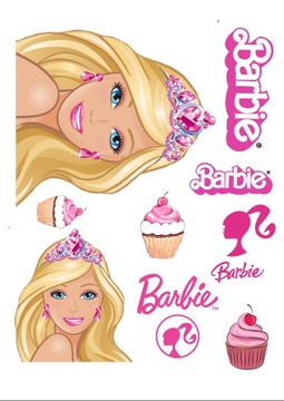 Opłatek waflowy na tort Barbie