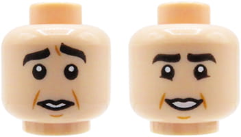 LEGO głowa figurki (3626cpb2501) dwustronna męska