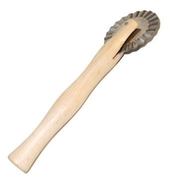 Radełko do ciasta drewniany nożyk do pizzy 16,5cm