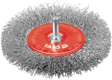 Szczotka tarczowa fi 100mm z trzpieniem,nierdzewny