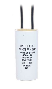 Kondensator rozruchowy silnika 0,68uF 450V MIFLEX