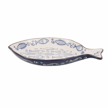 PATERA CERAMICZNA RYBA 23x16x3cm NIEBIESKA