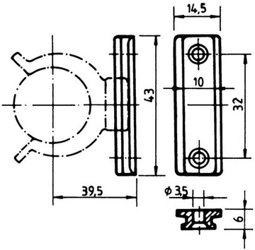 Клипса Крепление плинтуса к ножке WURTH - 10 шт.