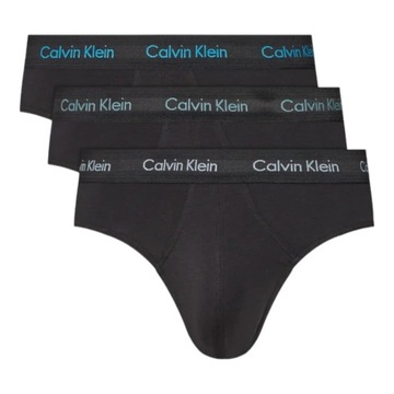 CALVIN KLEIN MAJTKI MĘSKIE SLIPY HIP BRIEF 3PK CZARNE r.M