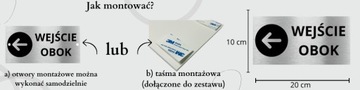 ВЫВЕСКА «ВХОД СЛЕДУЮЩИЙ» | 20x10см | перманентная УФ-печать | самоклеящийся