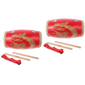 Кожаный барабан на талии для детей Мини-деревянная игрушка для детей